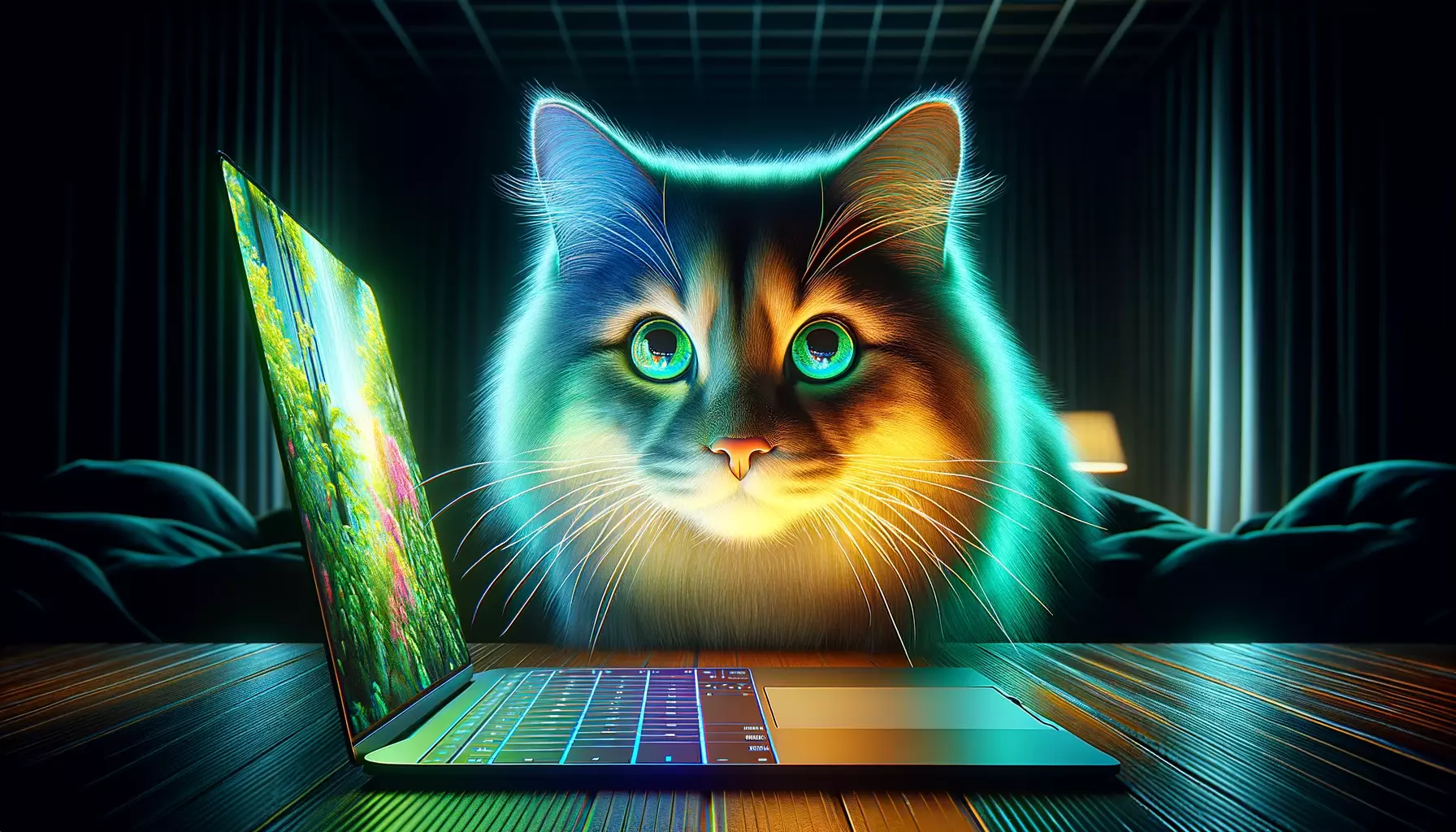 Cat at home looking at a Computer | the IT company near you